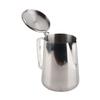 Kaffekopp i rostfritt stål Mugg Mjölkskumningskanna Kannkanna med lock för Latte Kaffe Latte Art(2000ml)