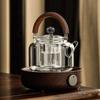 High-Temperature Resistant 1L Transparent Glass Teapot with Handle for Fire Cooking, Ins Style Tea Set