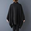 Autumn Spring Cotton Oversized Vintage Black Outerwears Women Casual Loose Jacket Coat