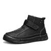 Men's Leather Boots Zipper High Top Casual Shoes Sneakers 39-48