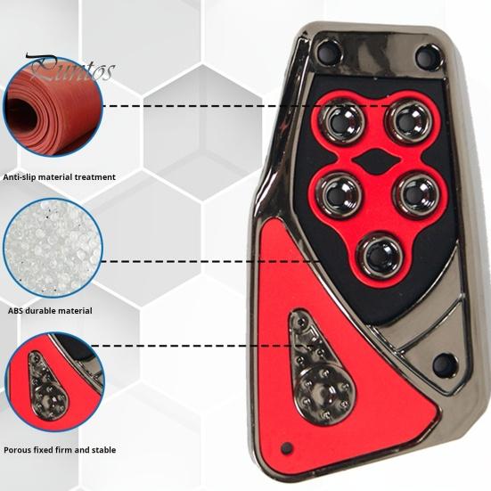 2Pcs Non-Slip Automatic Transmission Pedal Covers Replacement Kit Wear-Resistant Simple Installation Gas Pedal Brake Pedal Covers Auto Parts