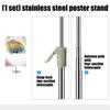 Metal Banners Holder Store Counter Poster Display Stand Signage Stand Adjustable Advertising Signs Stand for Supermark
