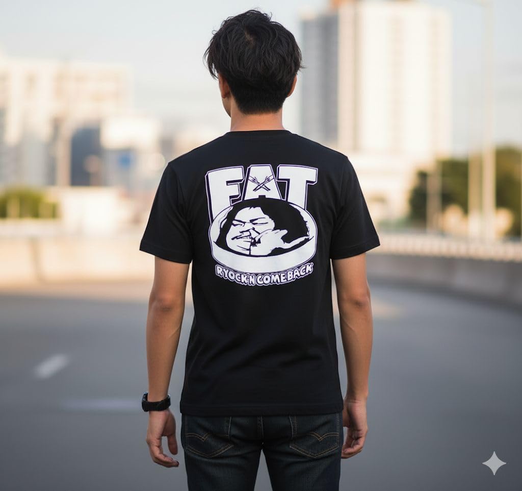 Maximum the Hormone - I loved Ryo-kun when he was fat... FAT T-shirt Black XXL