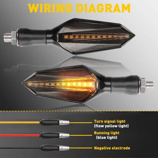 4 Pack Universal Motorcycle Turn Signals Lights AmberBlue For Suzuki DRZ400S