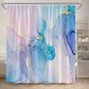 Abstract Pink Marble Shower Curtain Set Gold Textured Modern Geometric Ink Art Bathroom Decor Door Rug Bath Mat Toilet Lid Cover