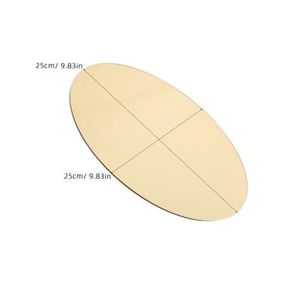 4Pcs Round Mirror Tray Acrylic Centerpiece Plates .84 Inch Wedding Party Table Decor Tray Baby Shower Decoration
