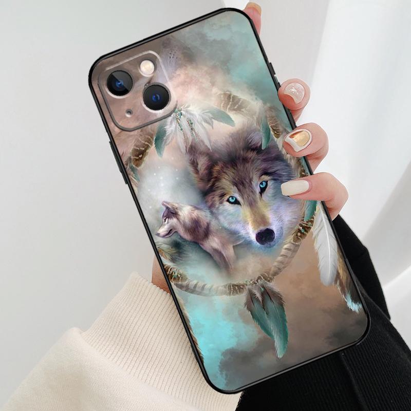 Animal Wolf Howling Phone Case For iPhone 17 Pro Max 14 13 12 11 15 16 Pro Max mini 15 16 Plus 16e 17 Air Cover