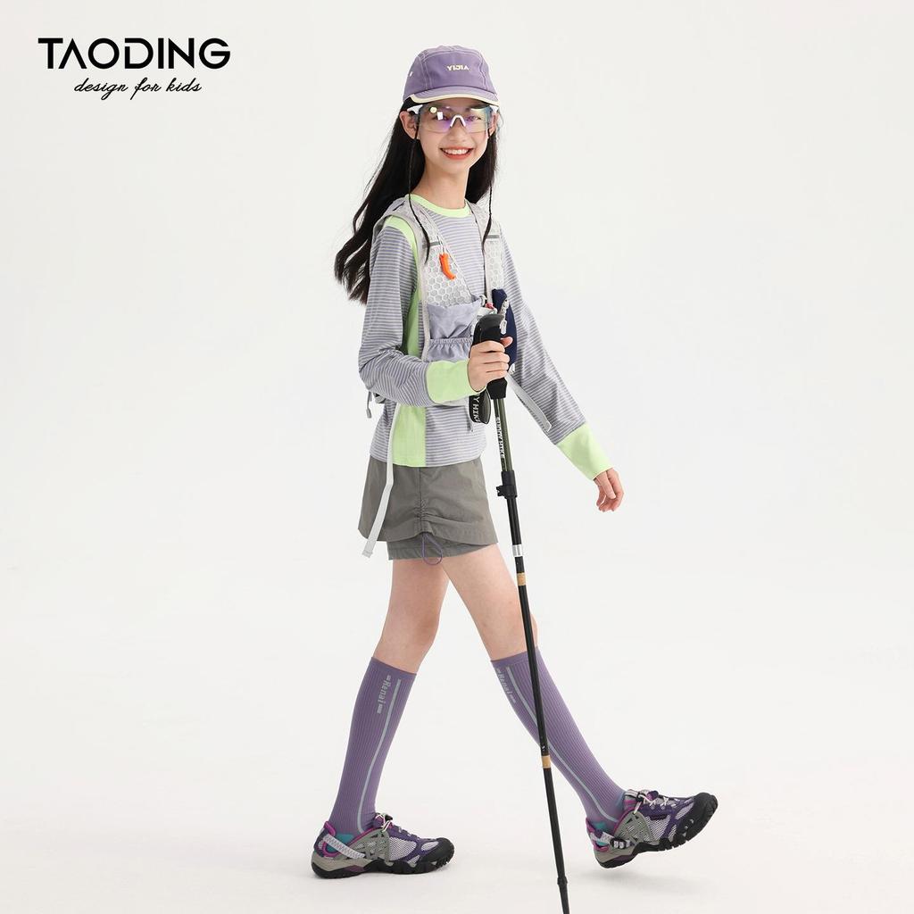 Tao Town Mädchen Herbst Gestreiftes Langarm-T-Shirt - Lässige Mode Basisschicht für Kinder
