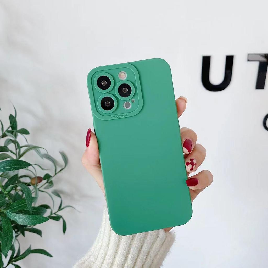 Suitable for Apple 16promax Fine Hole Angel Eye Phone Case 14pro Full Cover 13/12 Solid Color TPU Material X