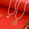 Christmas Necklace Geometric Metal Candy Tree Pendant For Women