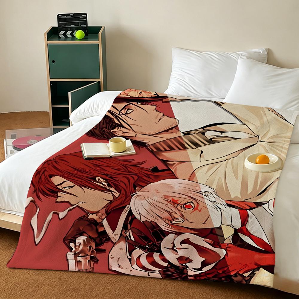 Anime D-DGray man Throw Blankets Soft Warm Flannel Blanket Bedding for Bed Living room Home Sofa