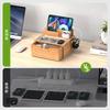 Pezin Hulin Bamboo Charging Station Tabletop Storage Organizer Provides a Charging Station for Multiple Devices USB Charger Not Included Compatible