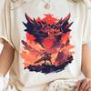 Monster Hunter Wilderness Tshirt Unisex Fire Dragon Tshirt A Retro Horror Game Player and Fan Gift for Both Unisex and Women