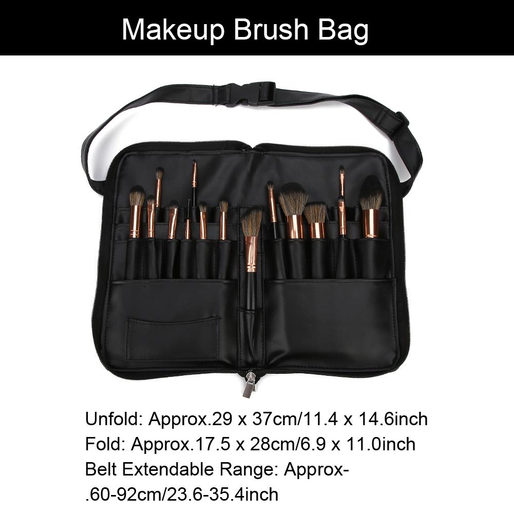 Professional Portable Makeup Brush Bag Case 24 Pockets Cosmetic Brush Holder Organizer