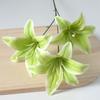 Artifical Lily Flowers with 3 Heads Full Bloom Real Touch Long Stem Fake Lily Bouquet for Home Hotel Flower Arrangement Wedding Party Decor