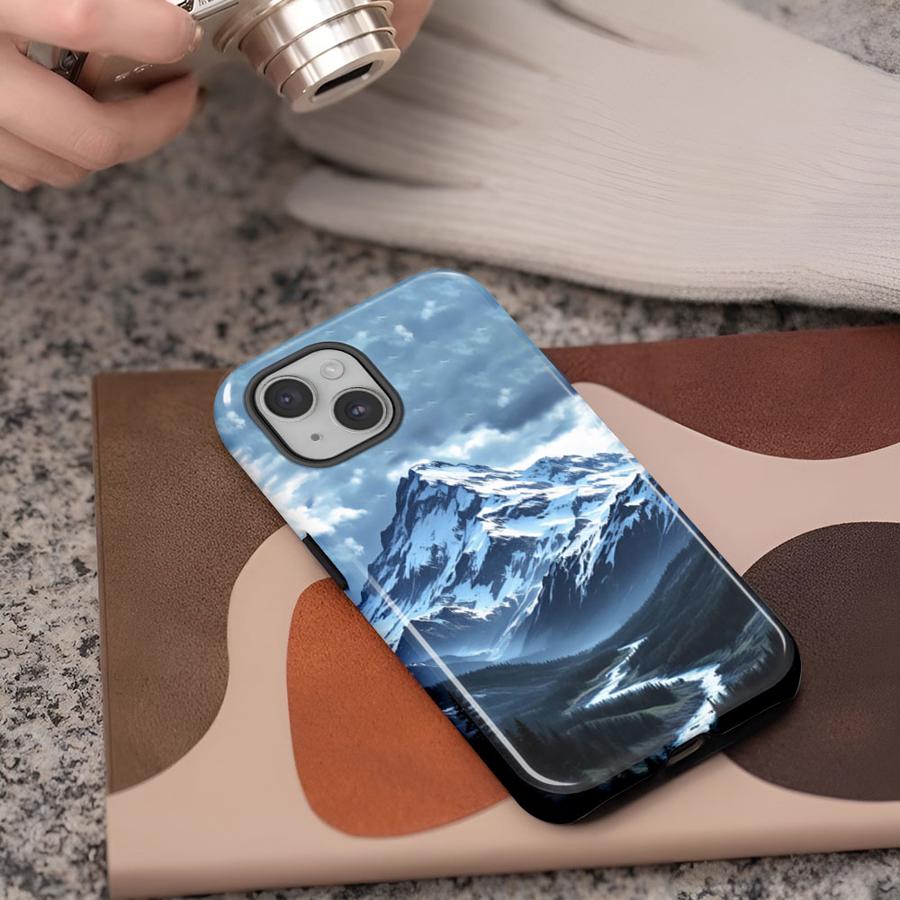 

Soft Cover Capa Phone Case for Apple iPhone 17 XS XR 13 14 Air 11 Pro Max 15 Plus 16e 12 16 Snow Scene At The Summit iPhone Air