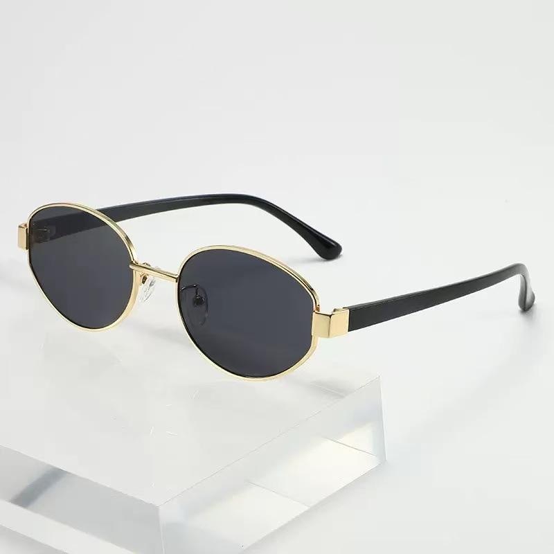 New Metal Frame Myopia Sunglasses Frames Women Men Retro Ovel Frame Outdoor UV400 Near Sight Eyeglasses Frames Sunshade Goggles