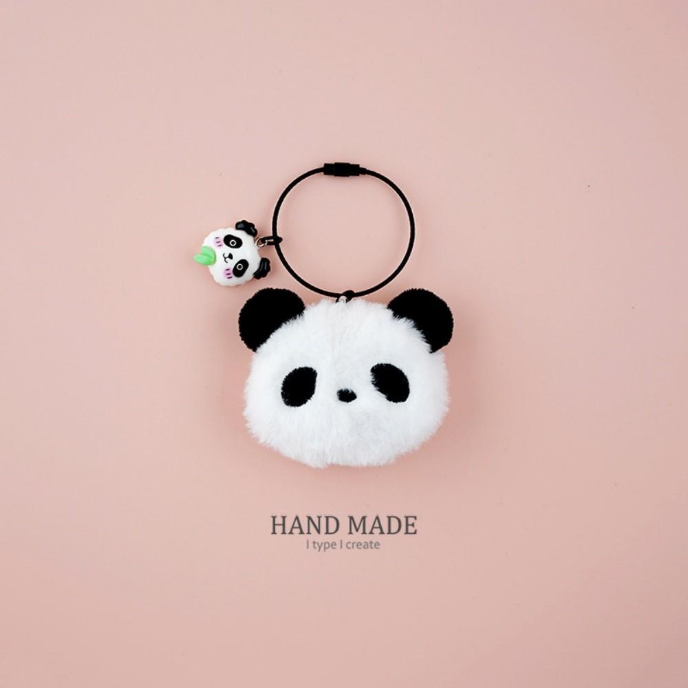 Cute Cartoon Plush Panda Doll Keychain School Bag Accessories Pendant