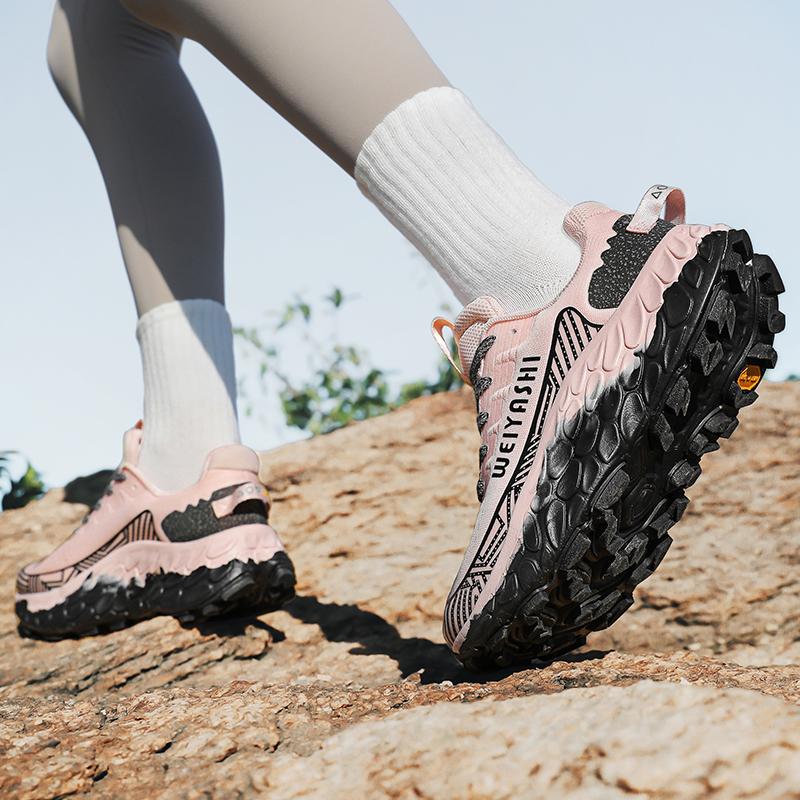 Wanderschuhe für Damen, Geländelaufschuhe, Abriebfeste Sneaker, Laufschuhe, Atmungsaktiv, Leicht, Weichsohlig, Herren-Sportschuhe