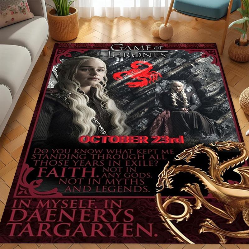 Daenerys's Resolve: Faith Power carpet Living room and bedroom mats Suitable for all seasons Art Doormat Dormitory decoration