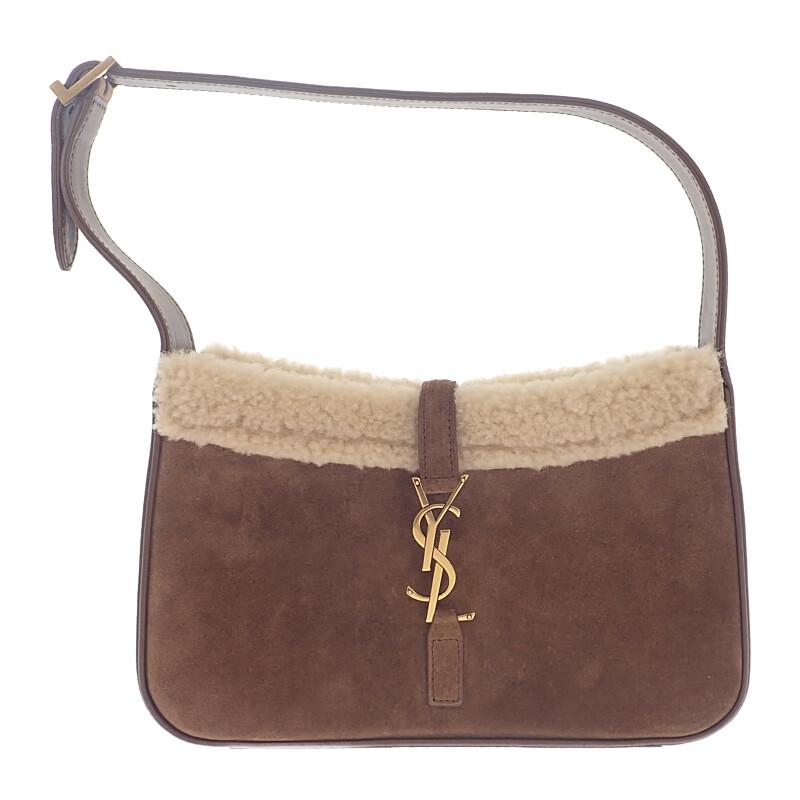 Saint Laurent 65722811ZLW Shoulder Bag Brown Suede/Bore Women