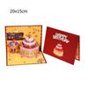 Birthday Greeting Card Creative 3D Strawberry Cake Music Lighting Advanced Blessing Cards For Friends Birthday Supplies