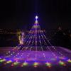 2026 Christmas Tree Topper Star Waterfall Lights Timer Outdoor Garden Memory Fairy String Lights Garland Holiday Lighting