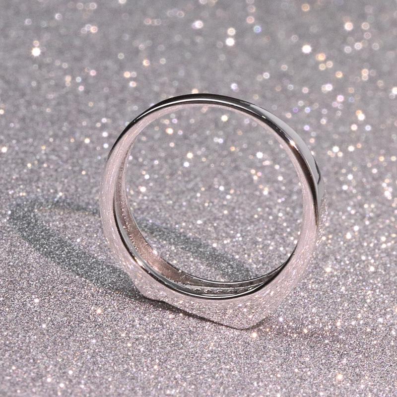 925 Silver Color Sterling VS1 Diamond Ring for Women 2 Carats Topaz Bizuteria Anillos Gemstone Stamp Silver 925 Jewelry Ring