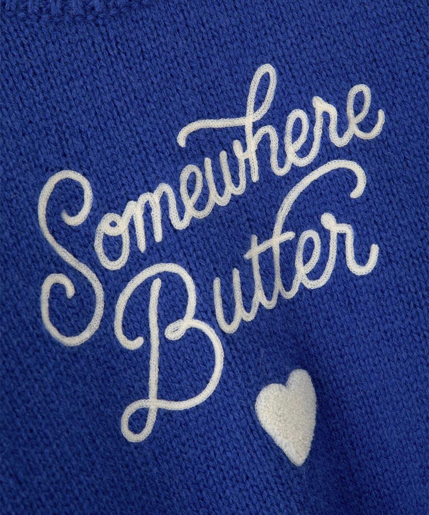 Sseomweeobeoteo Boucle Heart Wool Knit - Cobalt Blue
