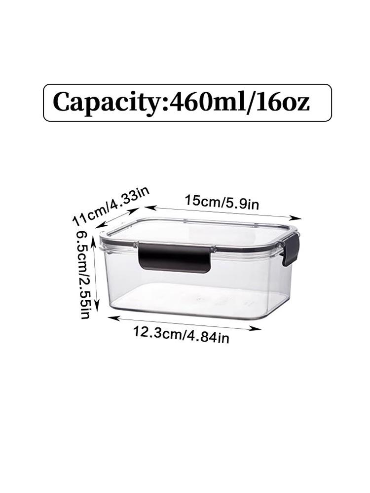 

Rectangular sealed food containers with flip LIDS for reuse and stacking, food storage and preservation cans for refrigerators чёрный