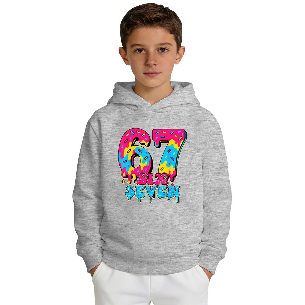 Boys' Printed Hooded Long-Sleeve Sweatshirt Casual Sports Comfort Sweatshirt