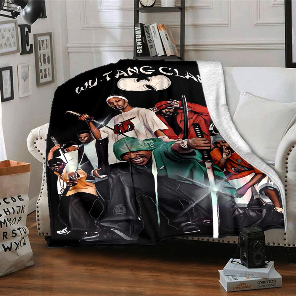 Wu‑Tang Clan Hip‑Hop Band Gruppe Druck Flanelldecke Weiche Warme Überwurfdecke für Sofa Bett Wohnzimmer