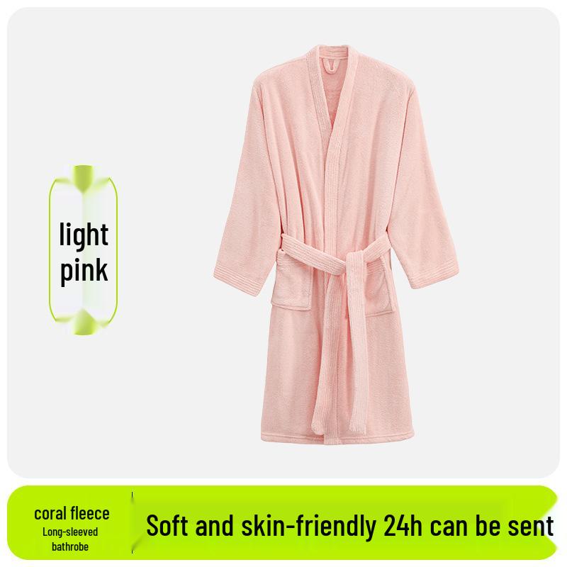 Yunrou 2025 Women's Quick-Dry, Thick & Absorbent Home Bathrobe - Ideal for Beauty Salons & Couples Sleepwear