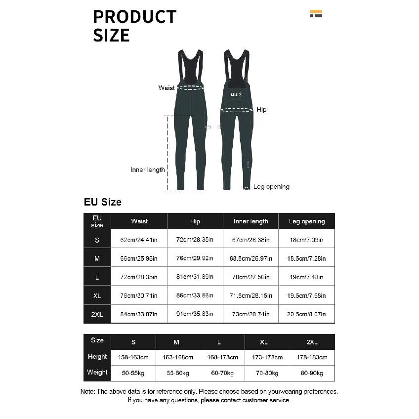 INBIKE Fleece Road Bike Bib Pants for Men Winter Thermal Cycling Bibs Windproof Biking Bicycle Pants MTB Cycling Clothing Man