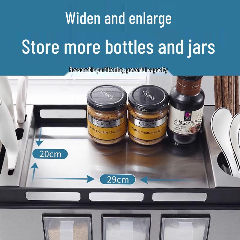 Stainless Steel Kitchen Seasoning Rack Set