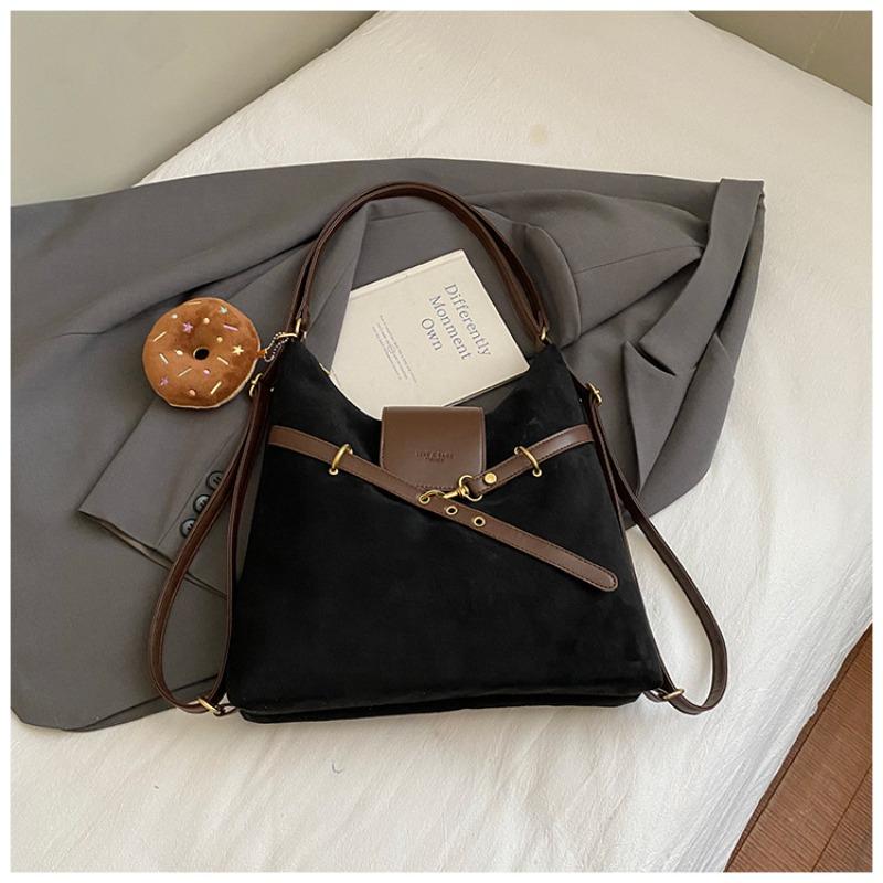 Großes Fassungsvermögen Wildleder Rucksack Damen Herbst Neue Mode Pendeln Einfach Mode Umhängetasche Tragetasche Damen