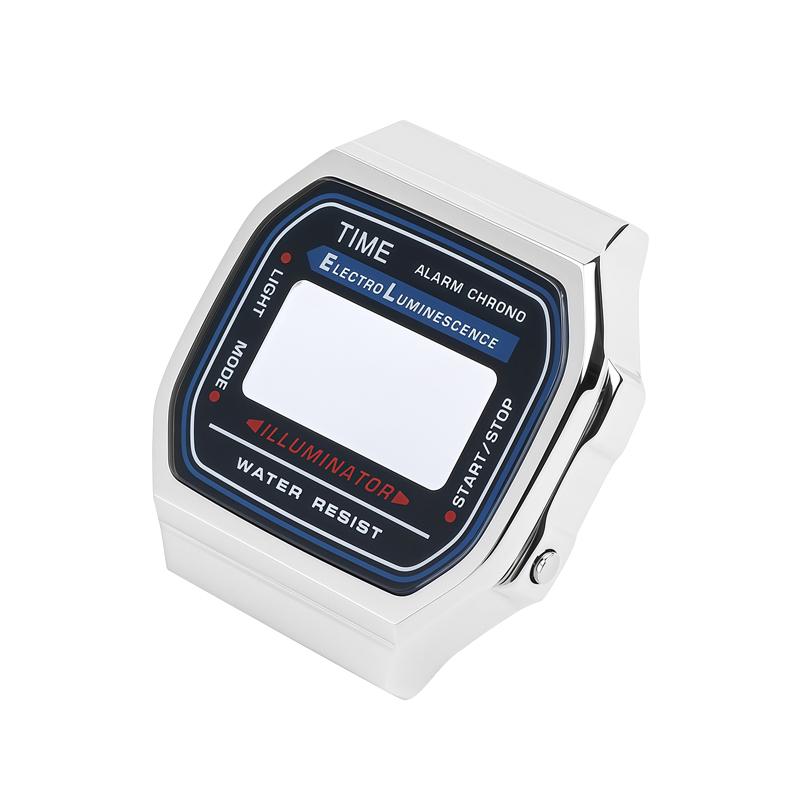 Металлический корпус из нержавеющей стали для Casio Маленький квадратный Модификация A168 Обновление Корпус часов из нержавеющей стали Золотой цельнометаллический корпус For  A158  Series серебряный