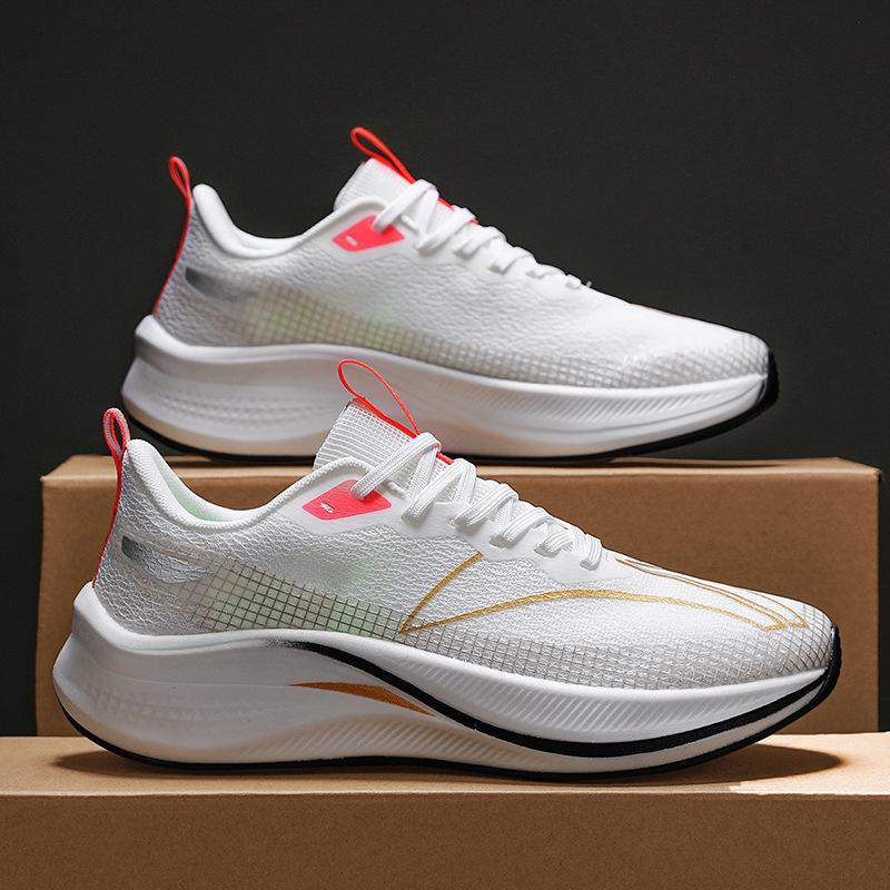 Summer running shoes men's carbon plate shock absorption small size sports shoes breathable couple casual travel shoes professional ultra-light runni