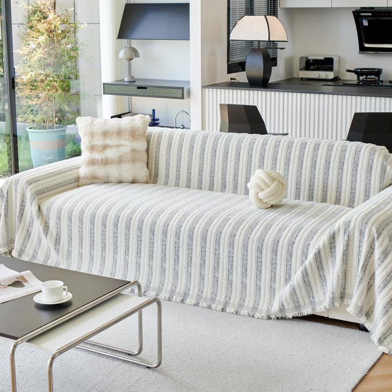 

Чехол для дивана EIFLOY-Stripe Tufted Plush с противоскользящим покрытием, 3 места, мягкий чехол для дивана, плед, цельный, теплый, универсальный 180x130