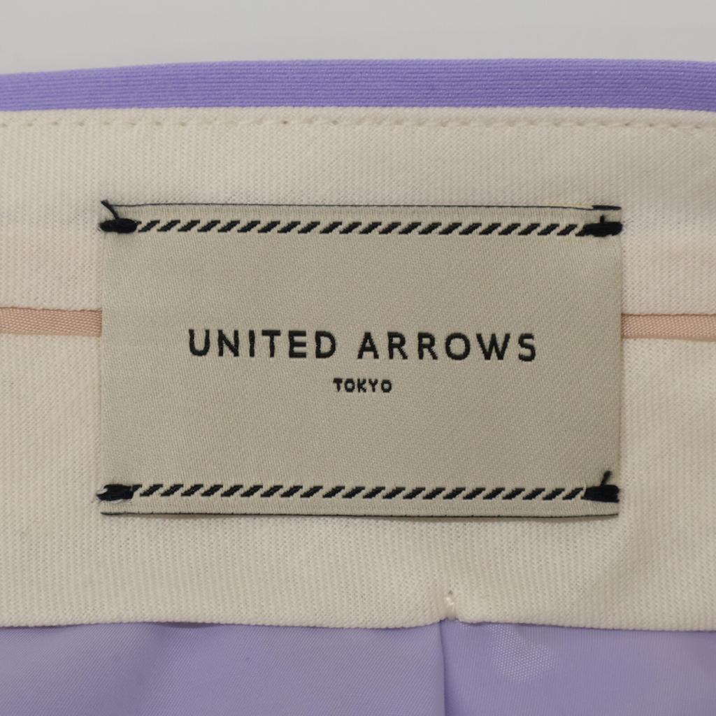 UNITED ARROWS Light purple wool silk twill tapered pants Bottoms 34 purpleUsed