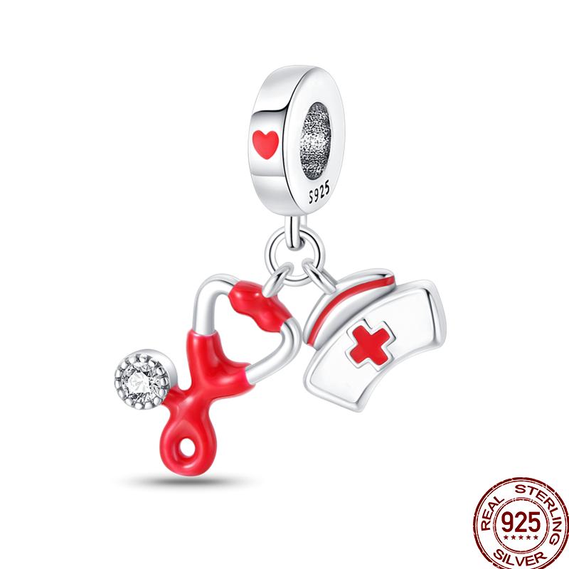 Copper Shiny Zirconia Professional Dental Graduation Gift Bead Pendant For Pan Original Bracelet Diy Jewelry