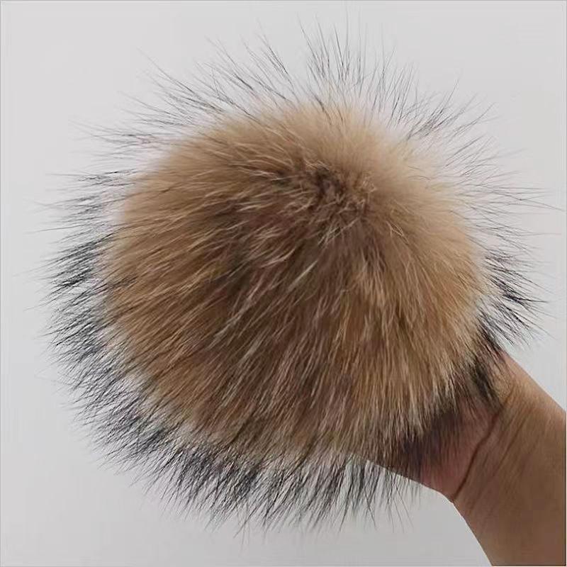 DIY Real Raccoon Fur Pom-Poms: Genuine Fur Hat Pendants & Clothing Accessories for Handmade Creations