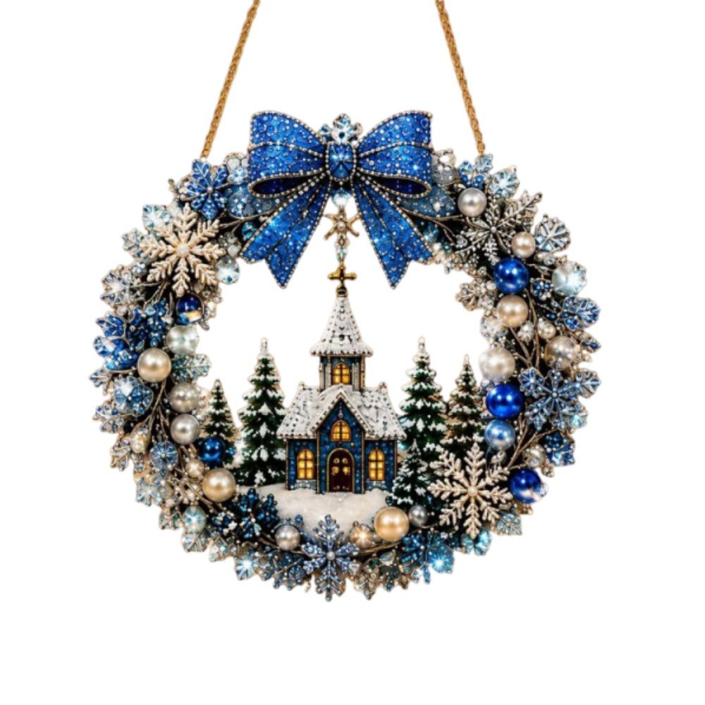 Acrylic Christmas Diamond Painting Kit Unfinished Christmas Tree DIY Diamond Painting Pendant Santa Reindeer Xmas Ornament Kit