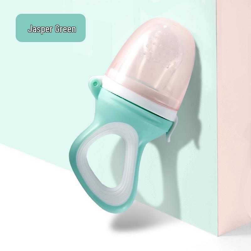 Baby Fruit & Veggie Teething Feeder - Pushable Teether Bag for Easy Self-Feeding
