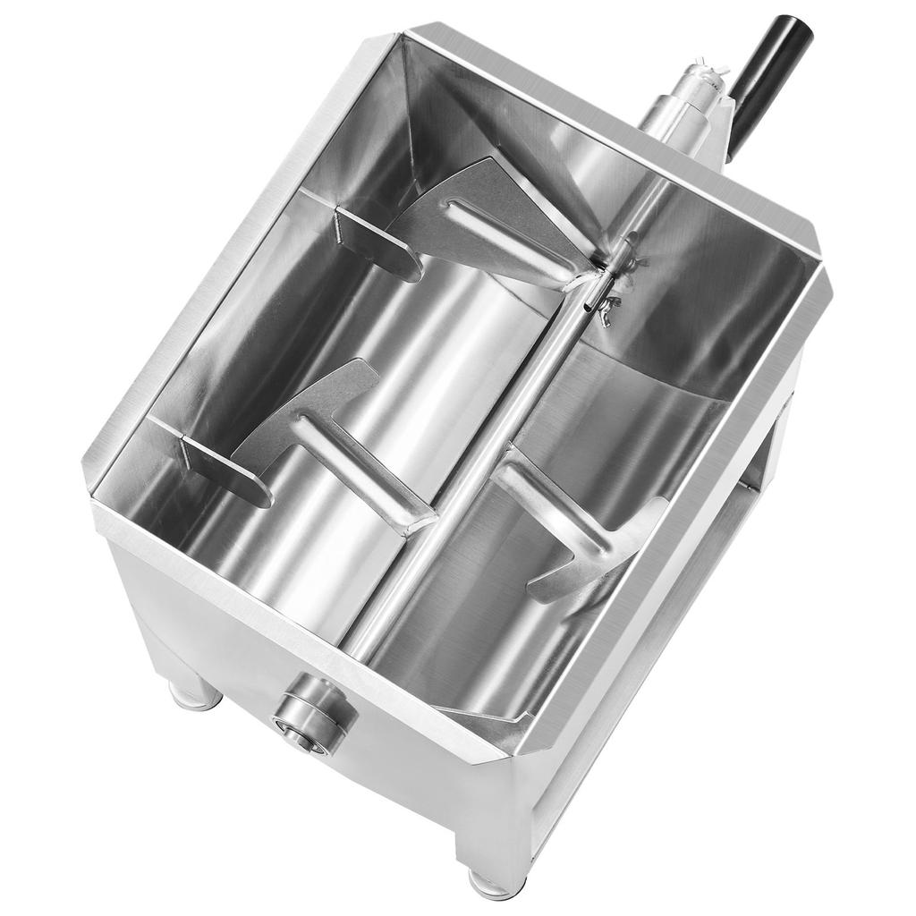 VEVOR Manual Meat Mixer, 30L Fixed Tank Meat Processing Equipment(Mixing Max 30LBS for Meat), Stainless Steel Meat Mixer