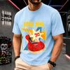 2026 New Cotton Tshirt April Wine Electric Jewels Vintage Rock Band Print Crew Neck Short Sleeve Casual Top