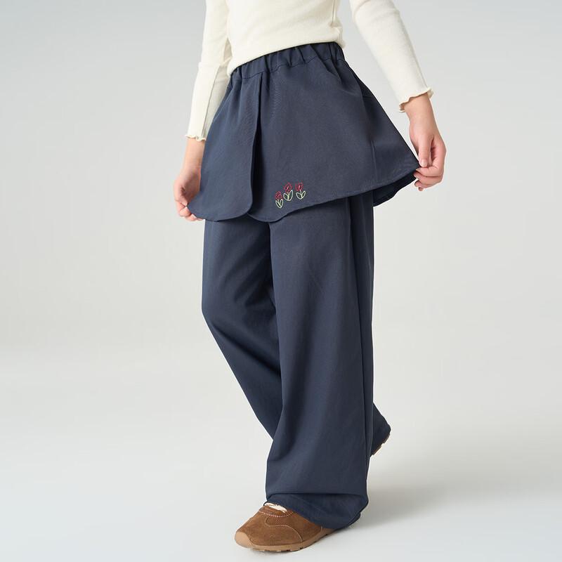 Montagut Girls  Fake Two-Piece Wide-Leg Casual Pants 160