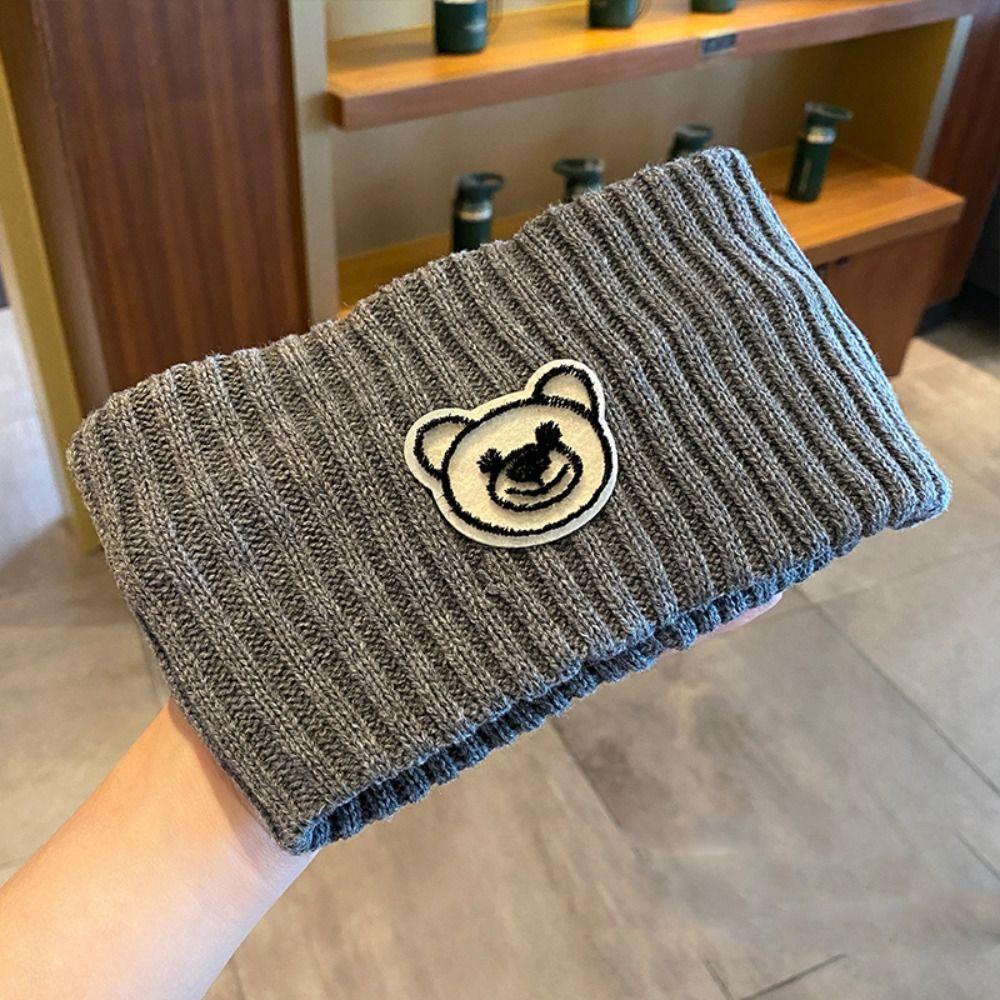 

Autumn Cloth Turban Casual Knitting Wide Headwrap Bear Headband Women Hair Band Hair Accessories серый