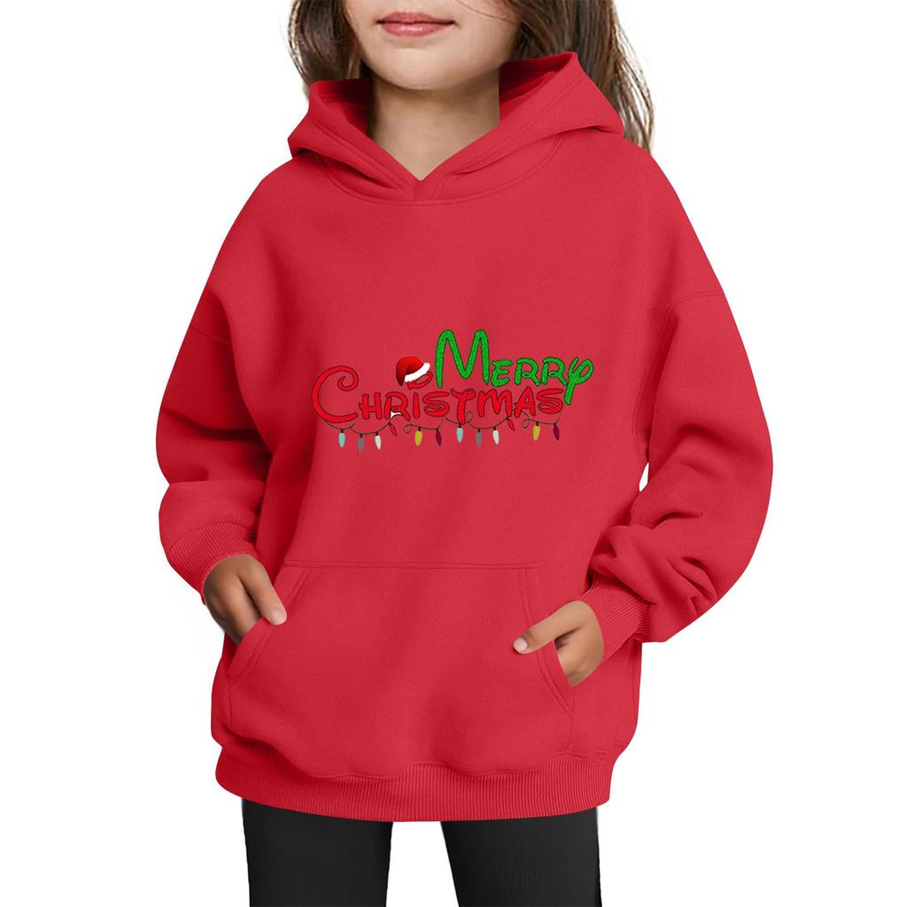 Sweatshirts für Teenager-Mädchen Hoodies Langarm Kordelzug Pullover Niedlicher Aufdruck Übergroßer Hoodie Weihnachten