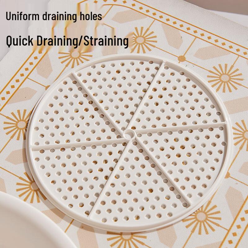 Xingfang Double-Layer Draining Dumpling Plate with Vinegar Dish